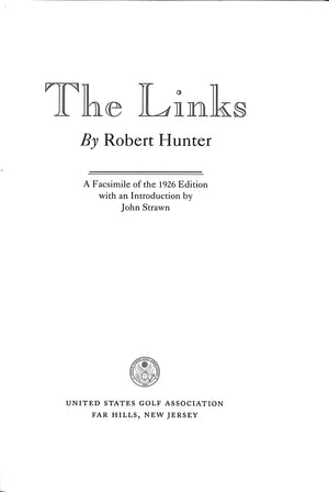 "The Links" 1994 HUNTER, Robert