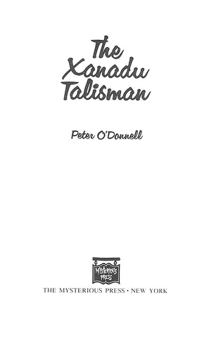 "Modesty Blaise The Xanadu Talisman" 1981 O'DONNELL, Peter