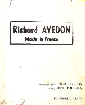 "Made In France" 2001 AVEDON, Richard