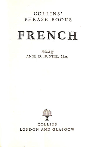 "Travel Talk Collins' Phrase Books: French/ German/ Italian/ Spanish" 1958
