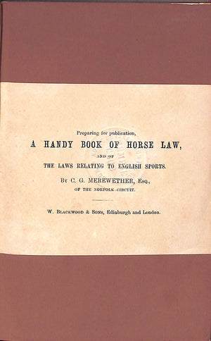 "The Handy Horse-Book" 1866 A Cavalry Officer