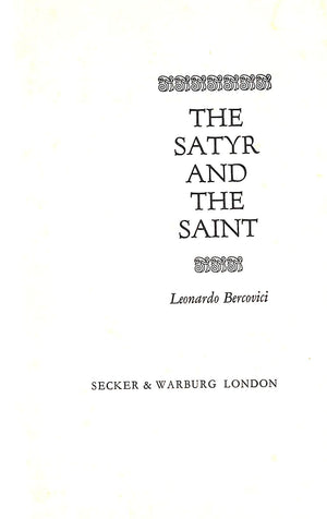 "The Satyr And The Saint" 1964 BERCOVICI, Leonardo