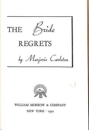 "The Bride Regrets" 1950 CARLETON, Marjorie