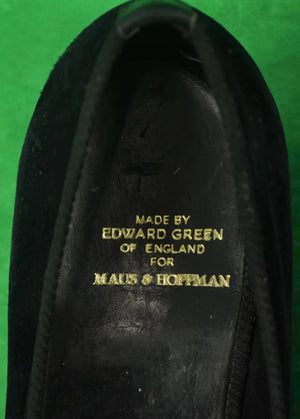 "Edward Green x Maus & Hoffman 'AP' Black Velvet Slippers" Sz: 11-1/2