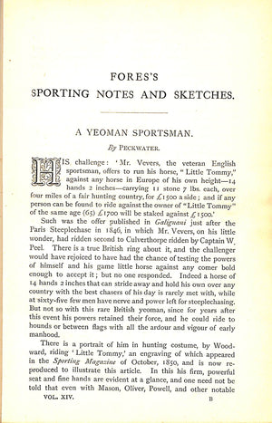 "Fores's Sporting Notes & Sketches Vol. XIV. 1897"