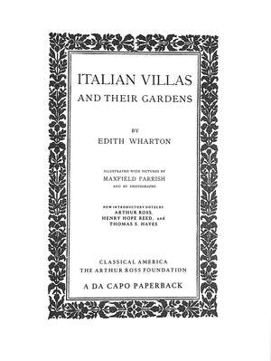 "Italian Villas And Their Gardens" 1976 WHARTON, Edith