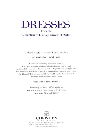 "Dresses From The Collection Of Diana, Princess Of Wales" 1997 Christie's