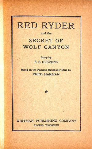 "Red Ryder And The Secret Wolf Canyon" 1941 HARMAN, Fred
