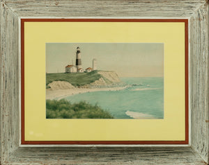 Montauk Lighthouse Watercolor by L. Hartley