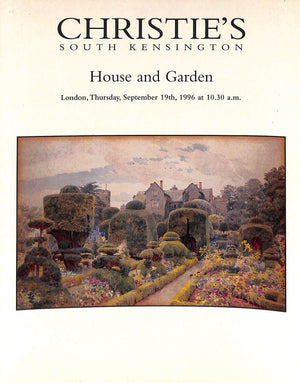 House and Garden: London, Thursday, September 19th, 1996 Christie's