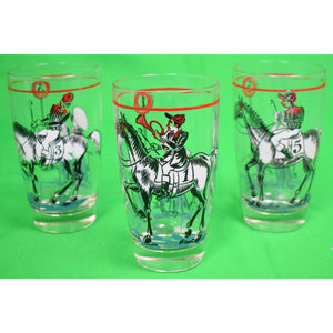 Set of 3 Horse Racing Cocktail Glasses