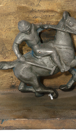 Bronze Polo Player Bookends