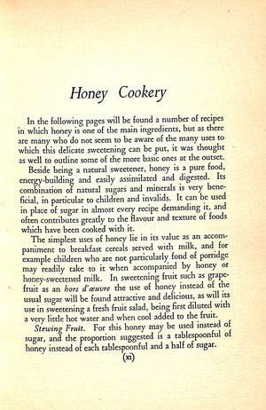 Honey Cookery