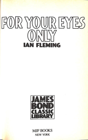 "For Your Eyes Only" 1988 FLEMING, Ian