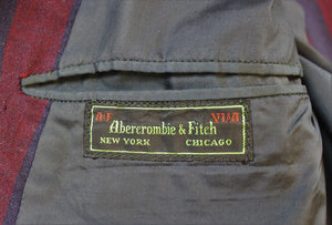 "Abercrombie & Fitch Viyella Repp Stripe c1958 Club Coat" Sz 44R