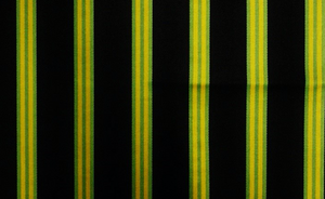 Brooks Brothers English Silk Neckwear Fabric w/ Navy, Green, and Gold Regimental Stripes'