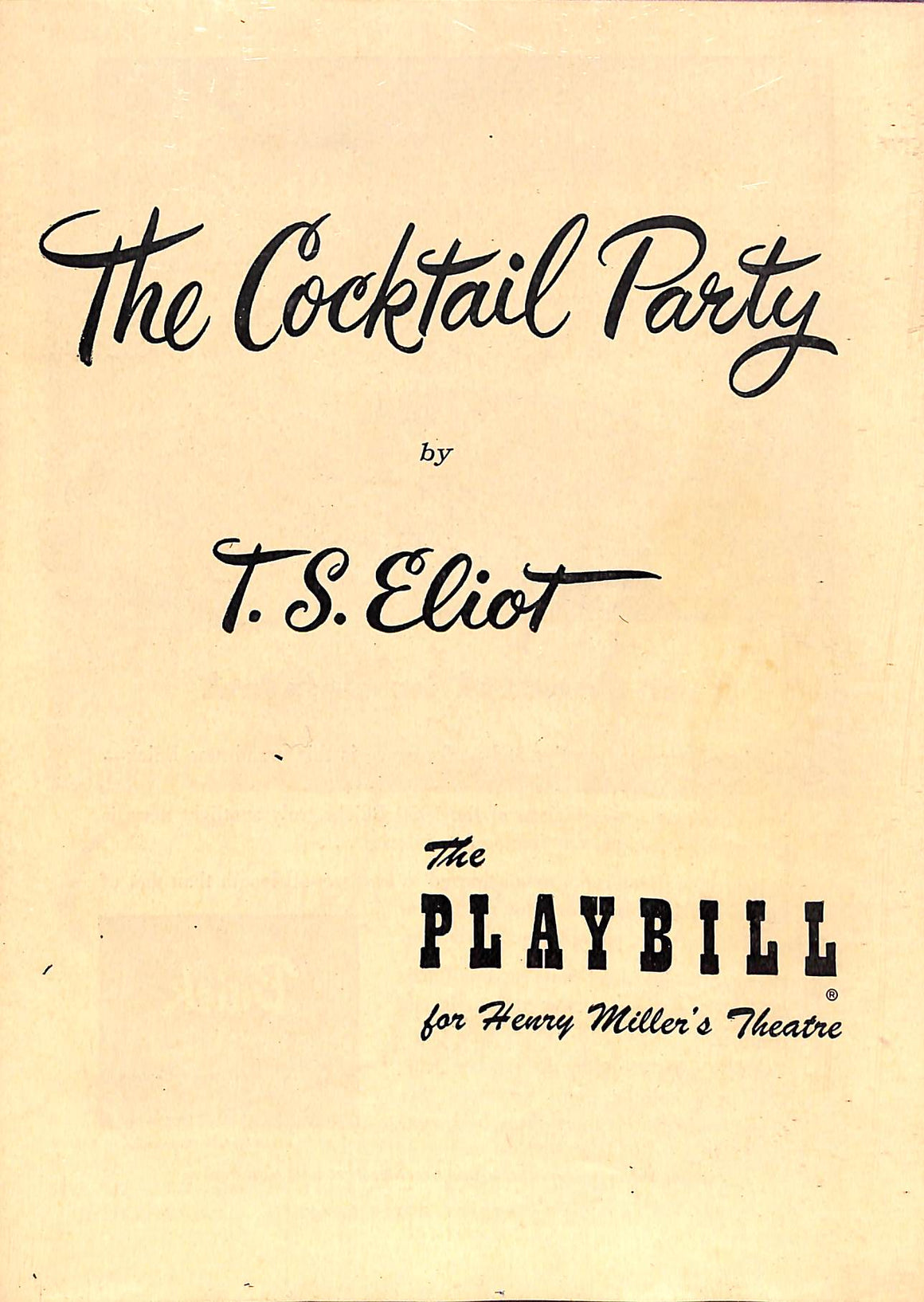 "The Cocktail Party" 1950 ELIOT, T.S.
