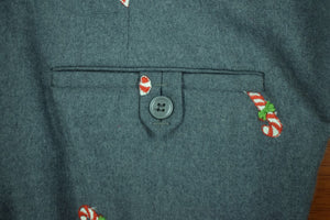"GT Candy Cane Emb Med Grey Flannel Trousers" Sz: 40"W