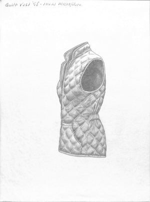 Quilt Vest 1998 Graphite Drawing