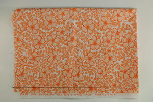 Lilly Pulitzer Vintage Orange Floral Key West Hand-Print Fabric