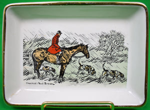 'Checked' Fox-Hunter c1962 Ceramic Tray by Paul Brown (SOLD)