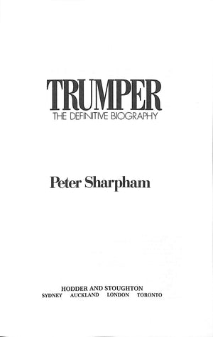 "Trumper: The Definitive Biography" 1985 SHARPHAM, Peter