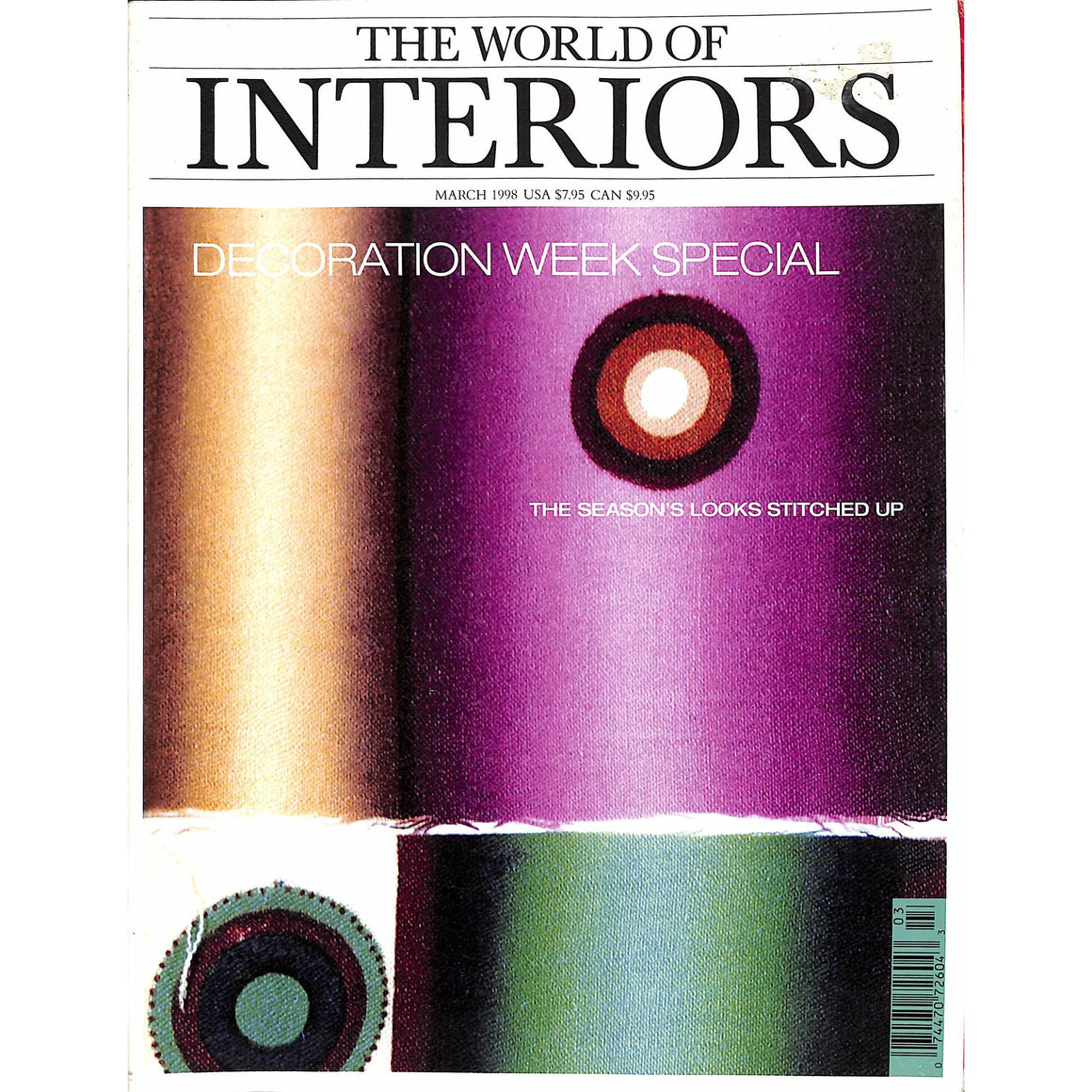 "The World Of Interiors" March 1998 (SOLD)