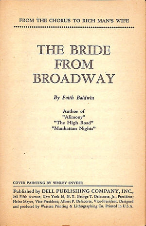 "Bride From Broadway" 1935 BALDWIN, Faith