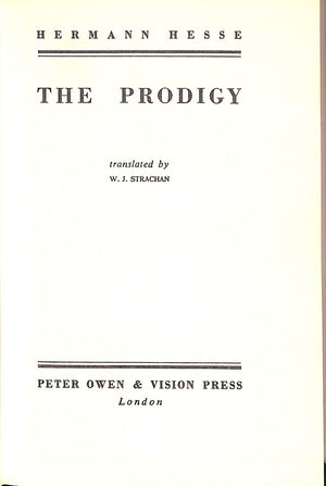 "The Prodigy" 1961 HESSE, Hermann