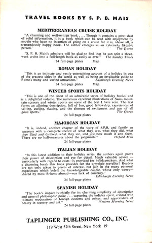 "Mediterranean Cruise Holiday" 1961 MAIS, S. P. B. and Gillian