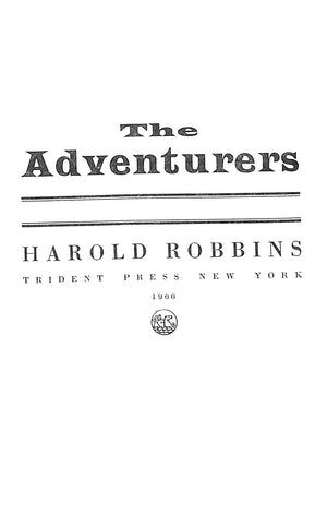 "The Adventurers" 1966 ROBBINS, Harold