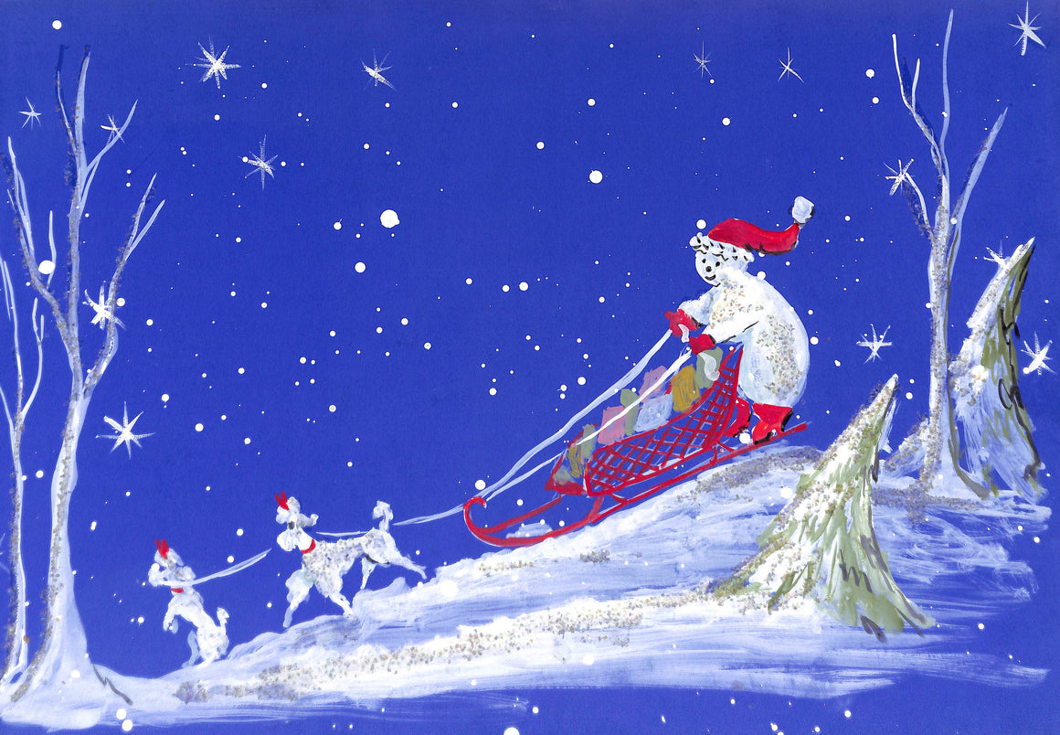 "Lanvin Of Paris Original Advertising Watercolor Christmas Artwork" (SOLD)
