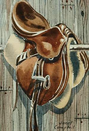 Saddle & Blanket Equestrian Watercolor