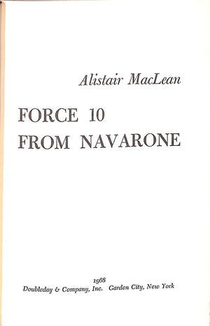 "Force 10 From Navarone" 1968 MACLEAN, Alistair