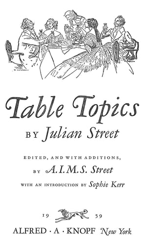 "Table Topics" 1959 STREET, Julian