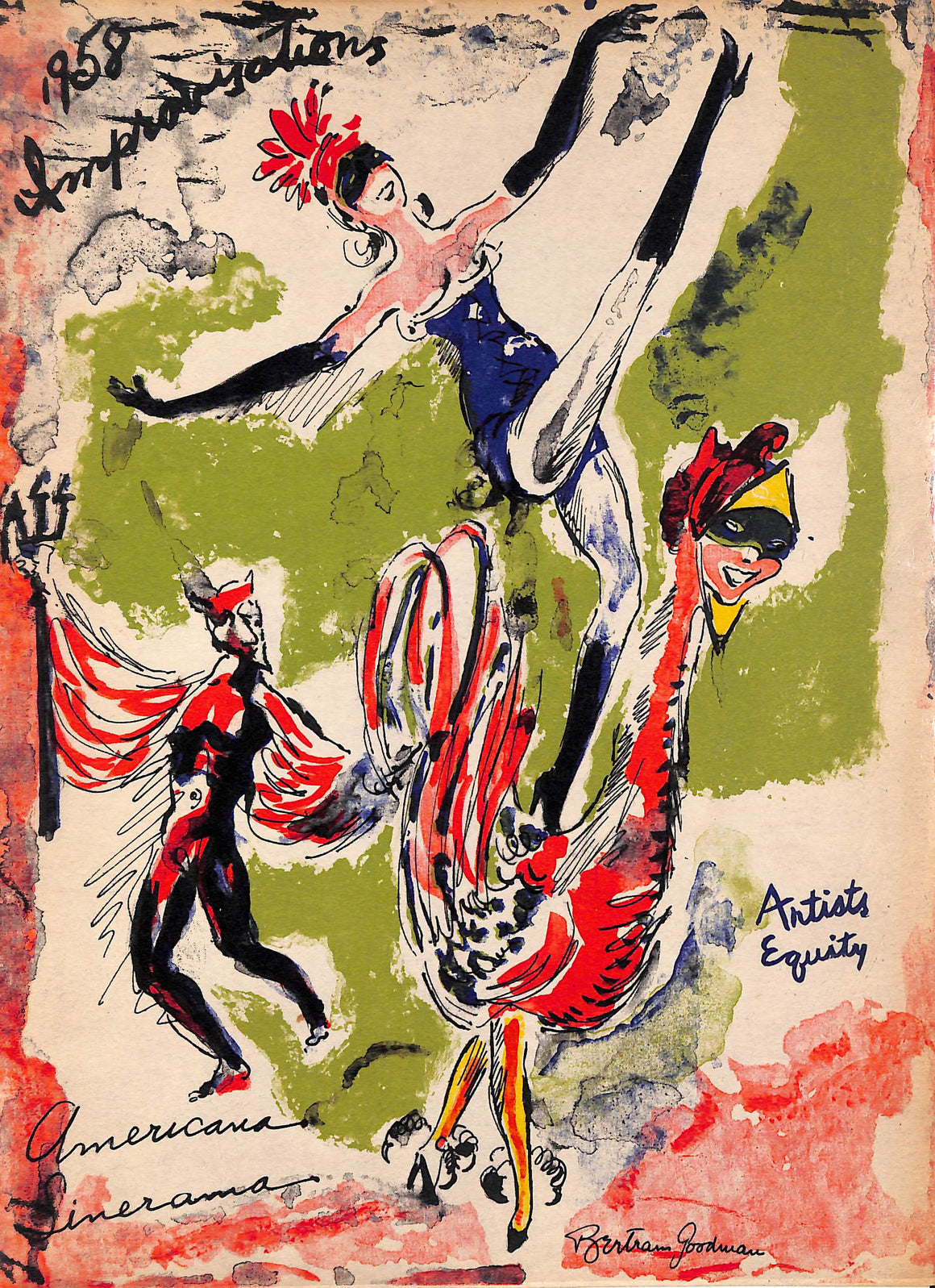 "Improvisations 1958. Artists Equity Fund Americana Sineramal: The Waldorf-Astoria, March 28, 1958.; Bal Fantastique, Volume IX" GOODMAN, Bertram [art and technical director]