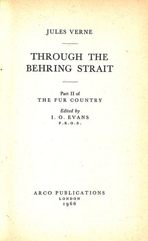 "Through The Behring Strait" 1966 VERNE, Jules