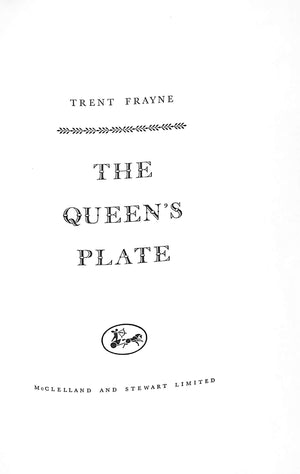 "The Queen's Plate" 1959 FRAYNE, Trent