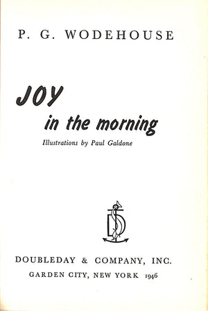 "Joy In The Morning" 1946 WODEHOUSE, P.G.