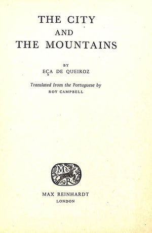 "The City And The Mountains" 1955 QUEIROZ, Eca de