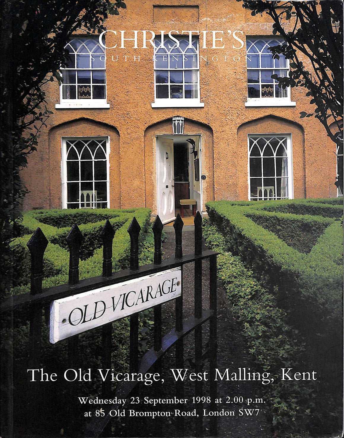 "The Old Vicarage, West Malling, Kent" Christie's South Kensington 1998 (SOLD)