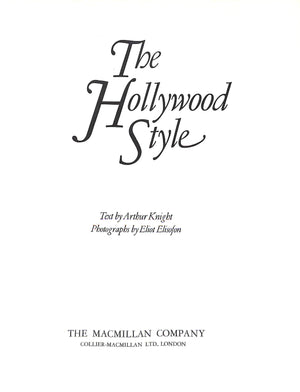 "The Hollywood Style" 1969 KNIGHT, Arthur