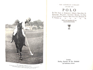 "Polo" 1935 The Earl Of Kimberley