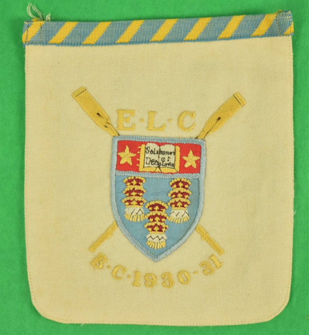 "ELC 1930-31 Rowing Club 'X'd Oars' Blazer Badge" (SOLD)