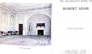 "Decorative Work Of Robert Adam" 1973 STILLMAN, Damie