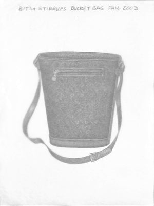 Bits & Stirrups Bucket Bag 2003 Graphite Drawing