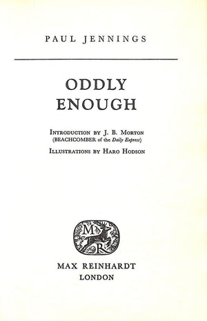 "Oddly Enough" 1959 JENNINGS, Paul