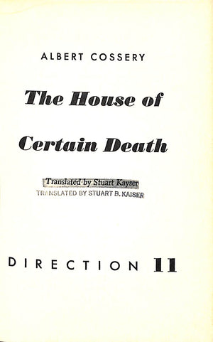 "The House Of Certain Death" 1949 COSSERY, Albert