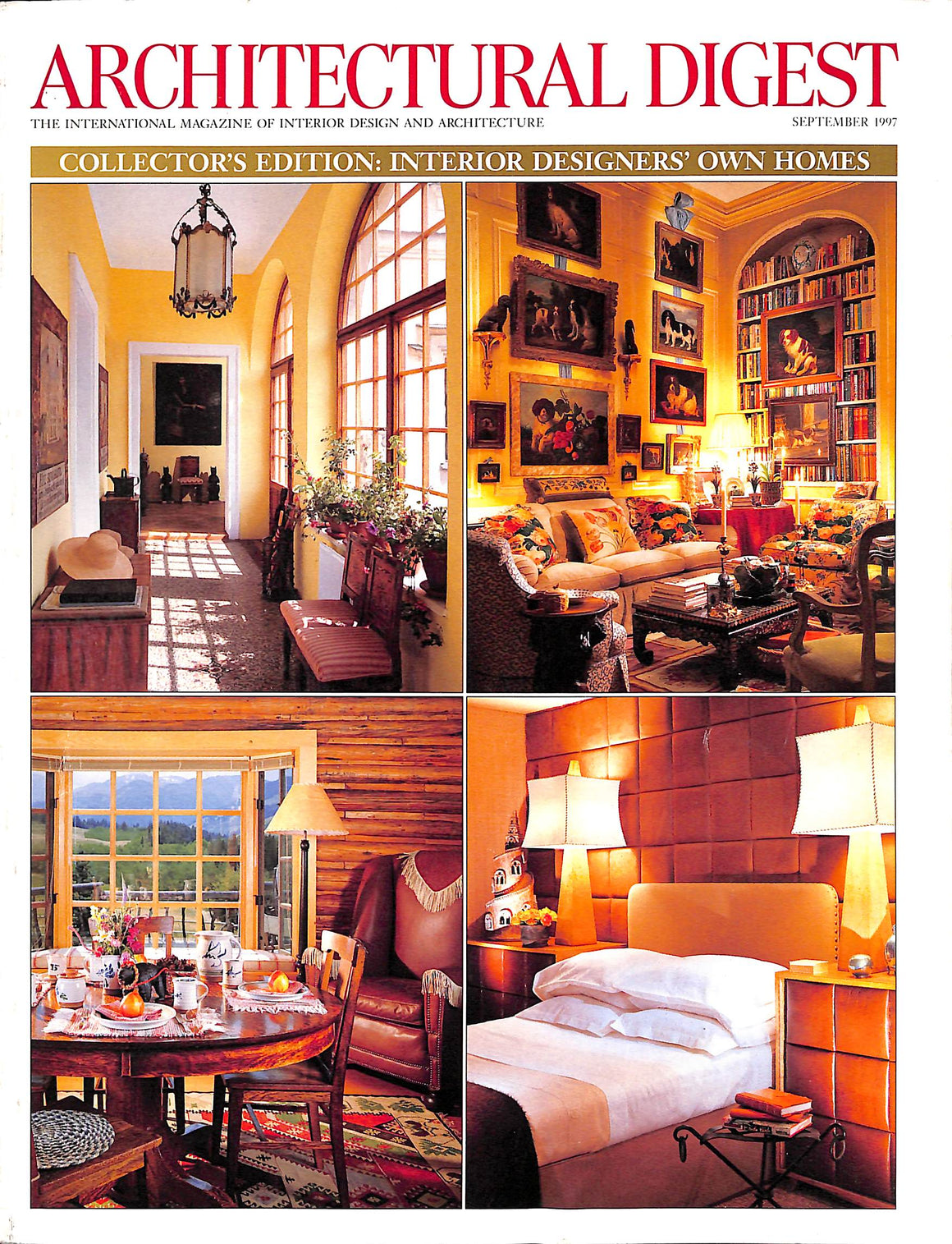 Architectural Digest: Interior Designers' Own Homes September 1997