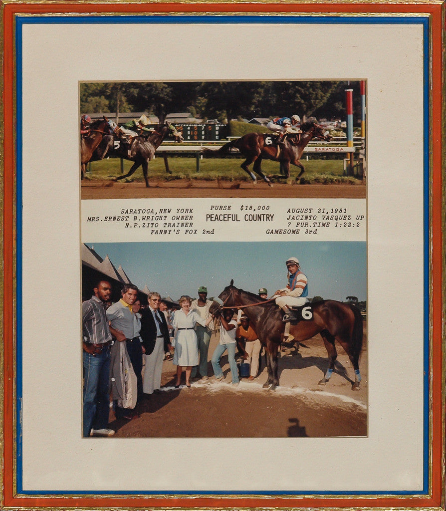 Peaceful Country c1981 Winner's Enclosure Framed Photo